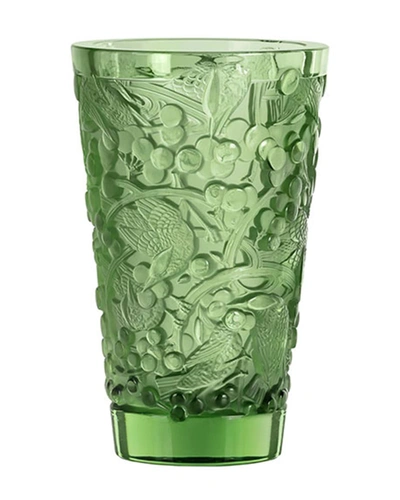 Shop Lalique Merles And Raisins Vase, Green