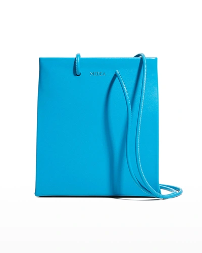Shop Medea Short Calf Leather Crossbody Bag In True Blue