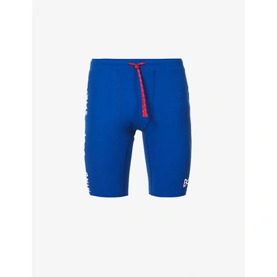 Shop District Vision Mens Royal Tomtom Semi-fitted Brand-embroidered Stretch-woven Shorts M