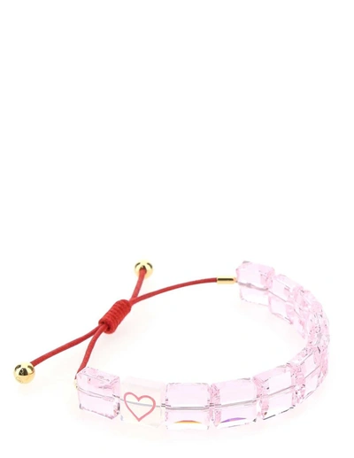 Shop Swarovski Letra Heart Bracelet In Pink