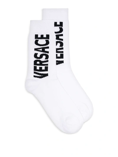 Shop Versace Horizontal Logo Socks
