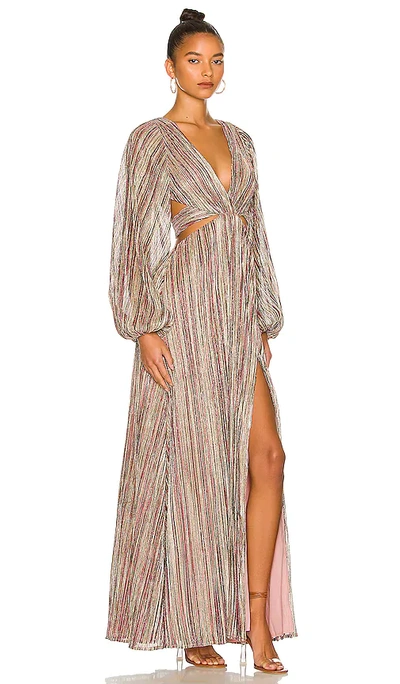 Shop House Of Harlow 1960 X Revolve Jerri Maxi Dress In Metallic Multi