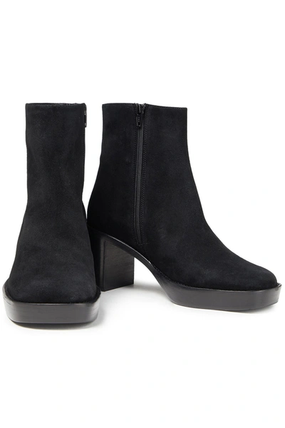Shop By Far Ellen Suede Ankle Boots In Black