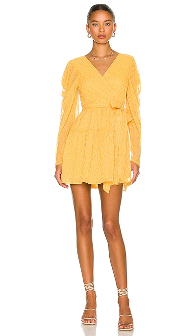 Shop Lovers & Friends Morgan Mini Dress In Golden Yellow
