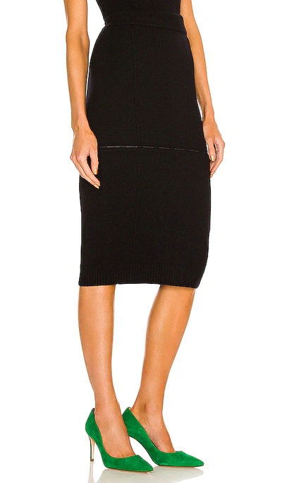 Shop Helmut Lang Logo Skirt In Black