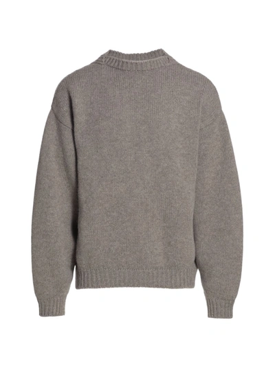 Shop Fear Of God Overlapped Sweater In Warm Grey
