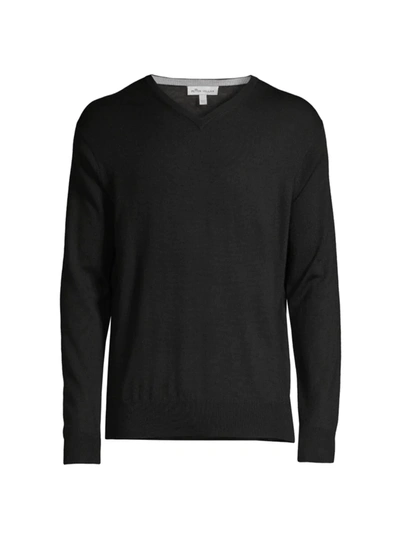 Shop Peter Millar Men's Crown Wool Sweater In Black