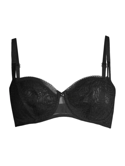 Shop Chantelle Women's Demi Lace-embellished Bra In Black