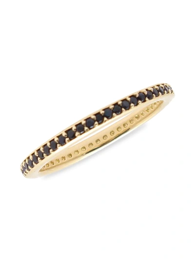 Shop Armenta Women's Sueno 18k Yellow Gold & Black Sapphire Stacking Ring