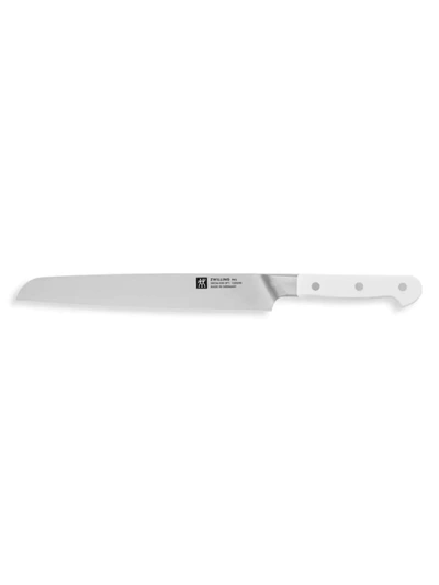 Shop Zwilling J.a. Henckels Pro Le Blanc 9-inch Z15 Serrated Bread Knife In White