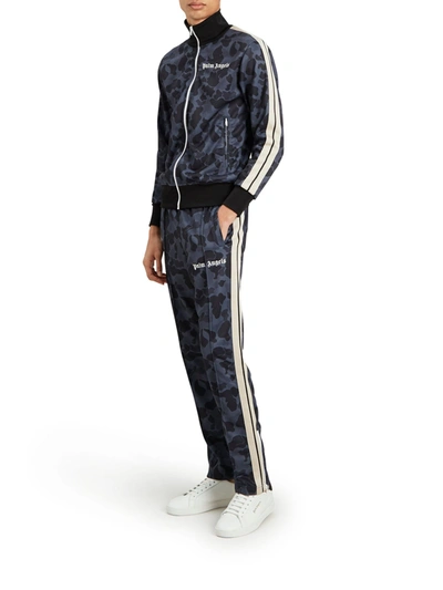 Shop Palm Angels Camo Track Pants In Black