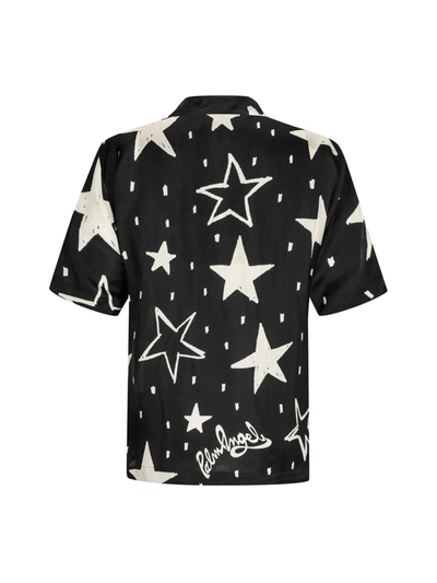 Shop Palm Angels Night Sky Bowling Shirt In Black