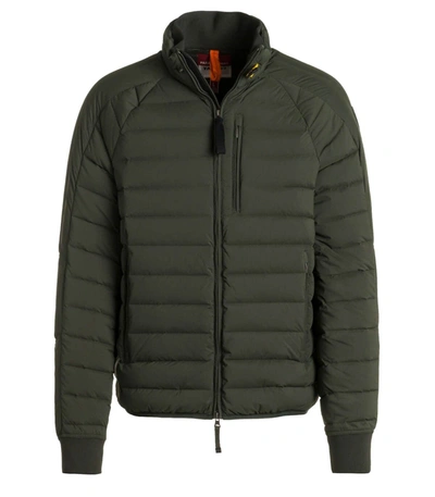 Shop Parajumpers Men's Green Nylon Down Jacket