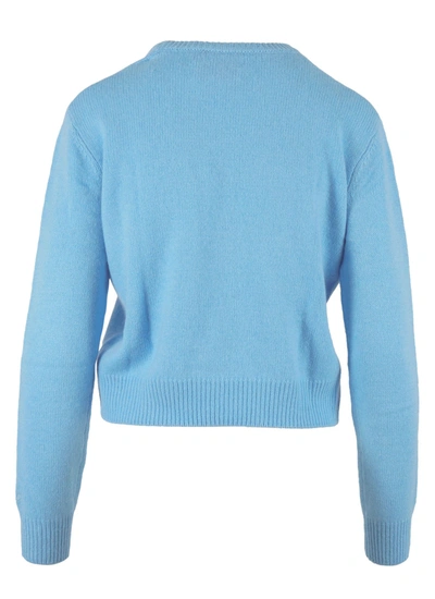 Shop Mc2 Saint Barth Women's Light Blue Other Materials Sweater