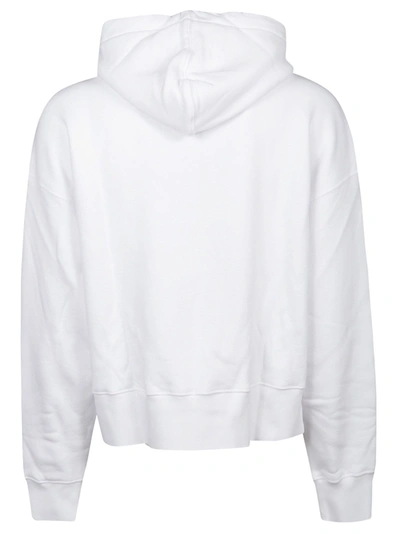 Shop Palm Angels Men's White Cotton Sweatshirt