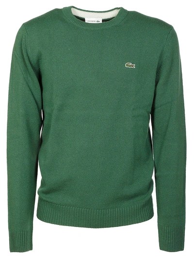 Shop Lacoste Men's Green Wool Sweater