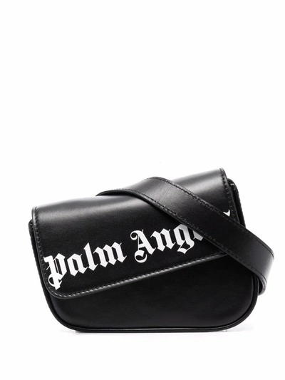 Shop Palm Angels Women's Black Leather Belt Bag