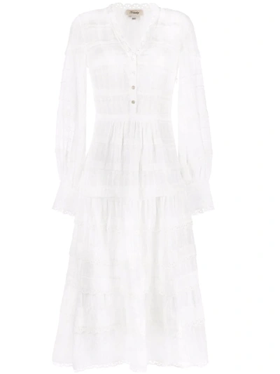 Shop Temperley London Edith V-neck Dress In White