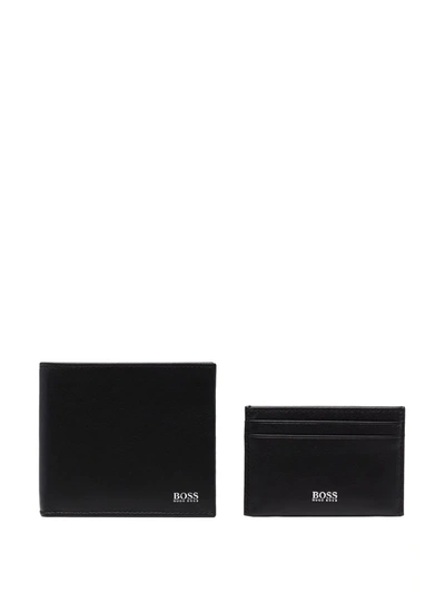Shop Hugo Boss Embossed-logo Wallet In Black