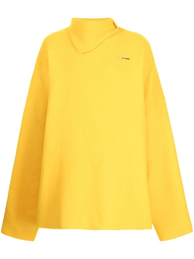 Shop Raf Simons Oversized-cut Jumper In Yellow