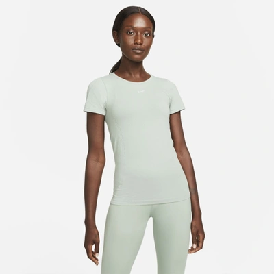 Shop Nike Women's Dri-fit Adv Aura Slim-fit Short-sleeve Top In Green