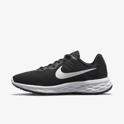 Shop Nike Women's Revolution 6 Road Running Shoes (wide) In Black