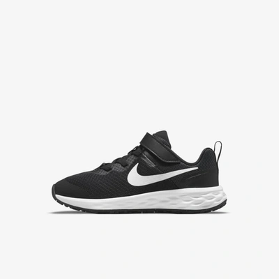 Shop Nike Revolution 6 Little Kids' Shoes In Black,dark Smoke Grey,white