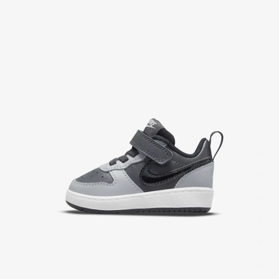 Shop Nike Court Borough Low 2 Baby/toddler Shoes In Anthracite,stadium Grey,pure Platinum,black