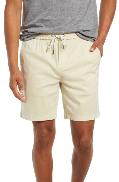 Shop Faherty Essential Drawstring Shorts In Golden Straw