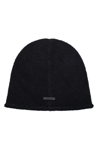 Shop Allsaints Rolled Edge Beanie In Black