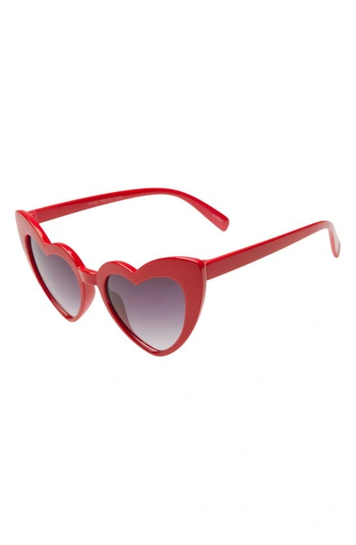 Shop Rad + Refined Kids' 38mm Red Hearts Sunglasses In Red/ Black