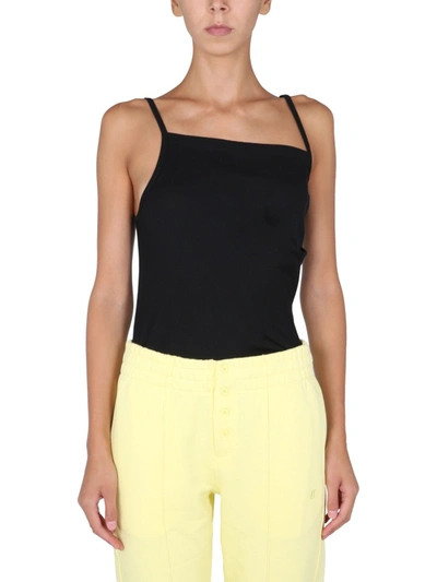 Shop Helmut Lang Asymmetric Top In Black