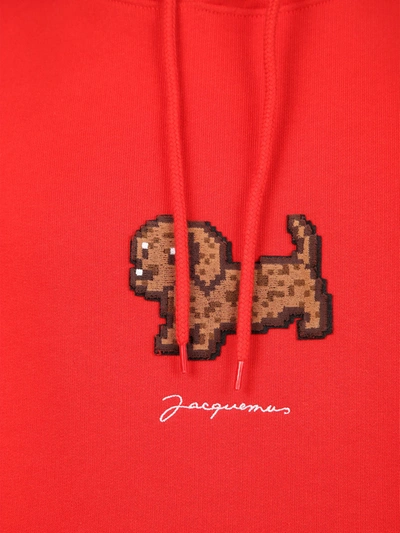 Shop Jacquemus Hoodie Sweater In Red