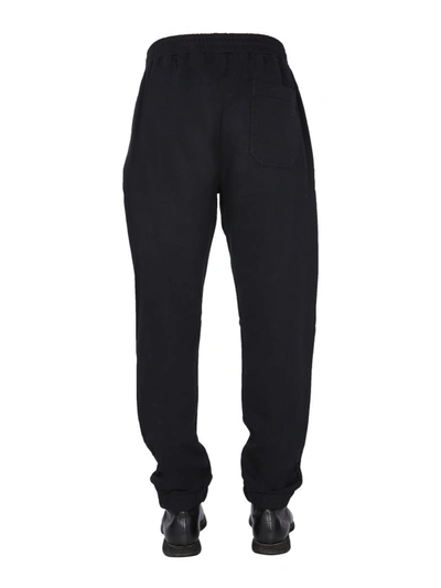 Shop Helmut Lang Jogging Pants With Embroidered Logo In Black