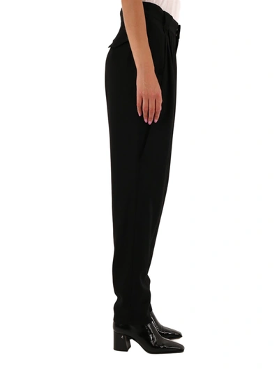 Shop Alessandra Rich Wool Trousers Black