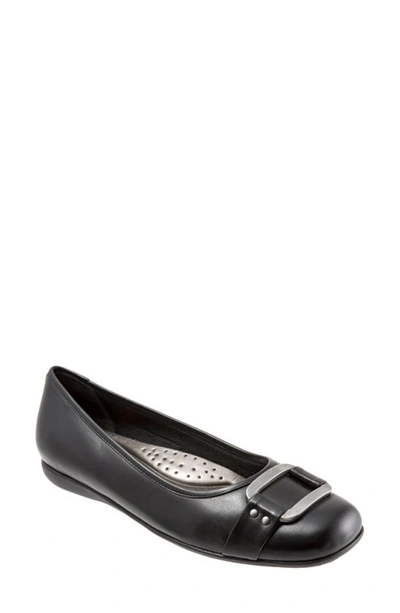 Shop Trotters Sizzle Signature Flat In Black