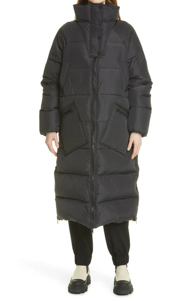 Shop Ganni Oversize Recycled Polyester Puffer Coat In Phantom