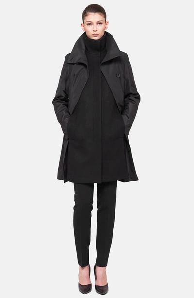 Shop Akris 3-in-1 Technical Coat In Black