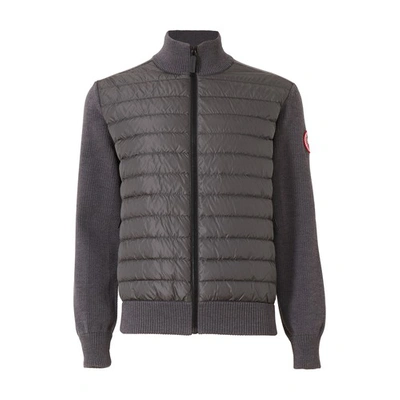Shop Canada Goose Hybridge Knit Jacket In Iron Grey
