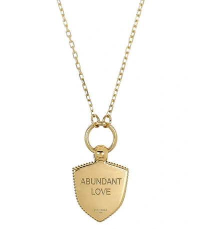 Shop Foundrae Abundant Love Thread Necklace In Ylwgold