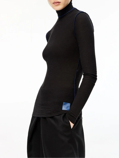 Shop Loewe Black Turtleneck Top