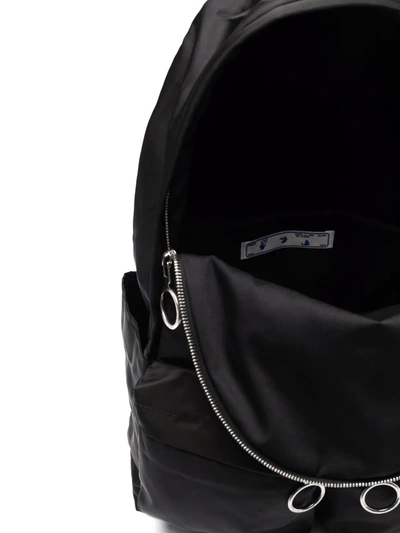 Shop Off-white Rubber Arrow Backpack Black Black In Mixed Colours