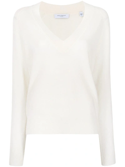 Shop Equipment Fine-knit Cashmere Jumper In White