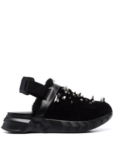 Shop Givenchy Marshmallow Spike Sandals In Black