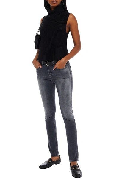 Shop Victoria Victoria Beckham Mid-rise Skinny Jeans In Black