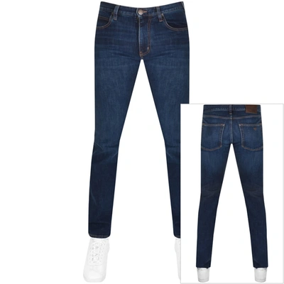 Shop Armani Collezioni Emporio Armani J45 Regular Jeans Mid Wash Navy