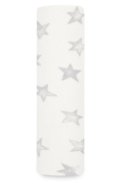 Shop Aden + Anais Snuggle Knit Swaddle Blanket In Grey Star