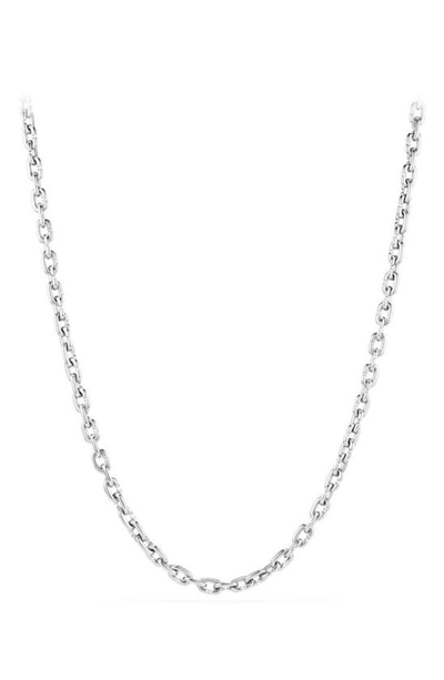 Shop David Yurman Narrow Chain Link Necklace In Silver