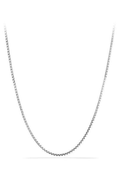 Shop David Yurman Chain Small Box Chain Necklace In Silver