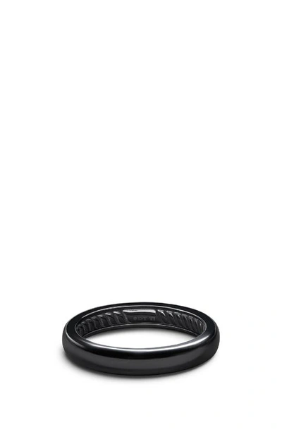 Shop David Yurman Classic Titanium Band In Black Titanium